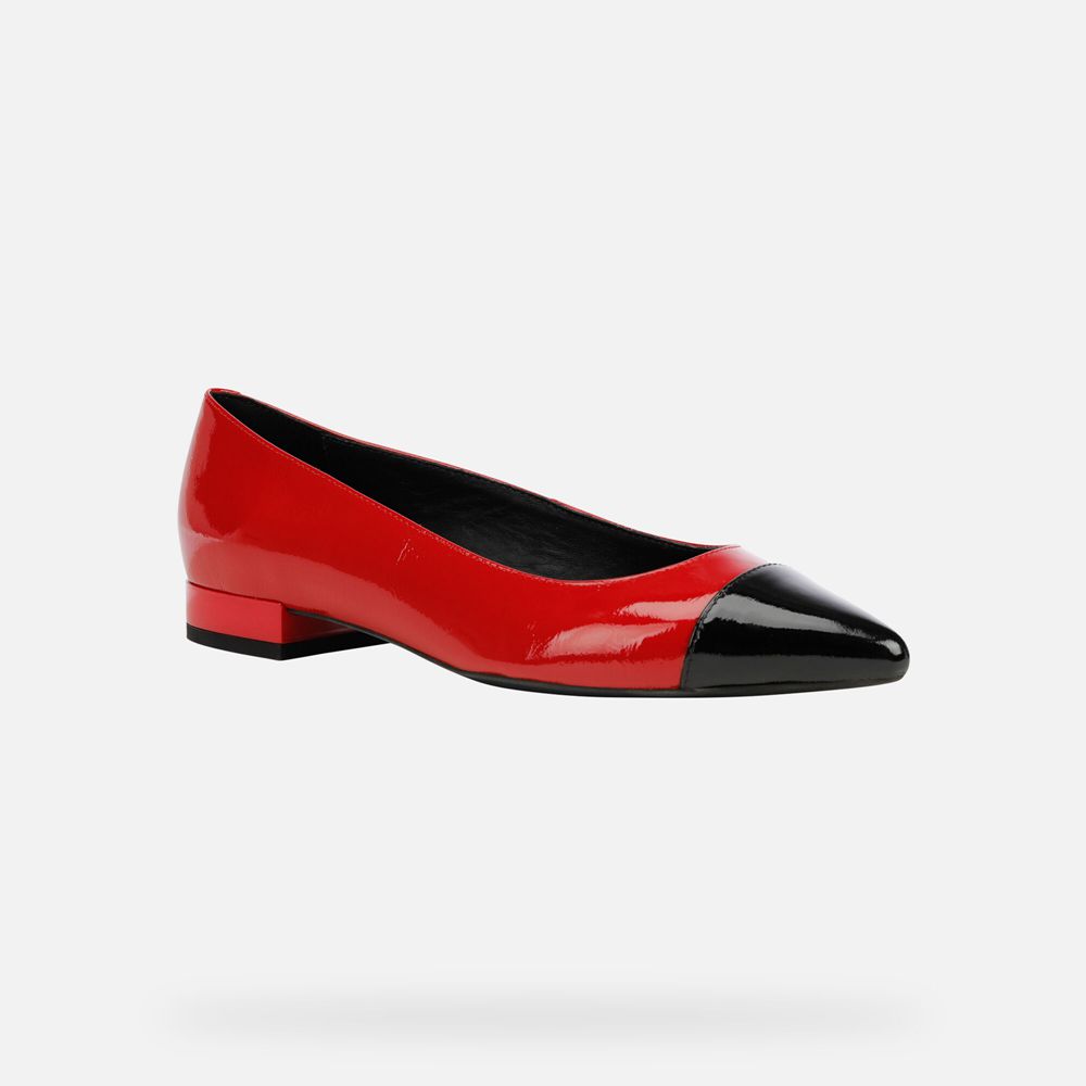 Geox Ballerinas Red/Black Charyssa - Geox Womens Shoes - ELSRGN850